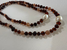 Load image into Gallery viewer, ~ Cherry Amber & Pearl / Sunstone ~