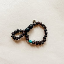 Load image into Gallery viewer, Peace / Turquoise and Dark Cherry Anklet