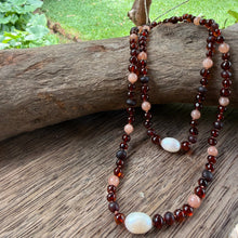Load image into Gallery viewer, ~ Cherry Amber &amp; Pearl / Sunstone ~
