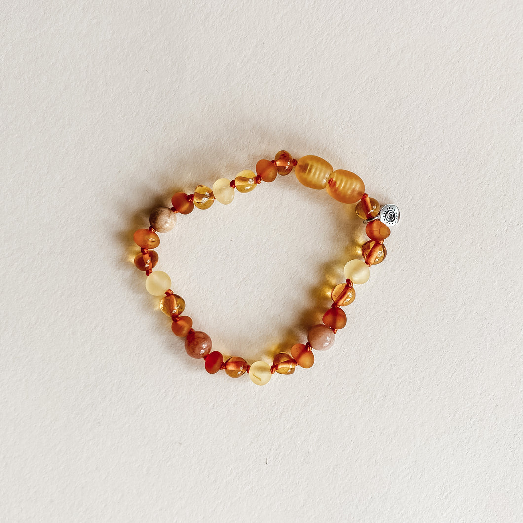 Soleil / Sunstone and Cognac Anklet